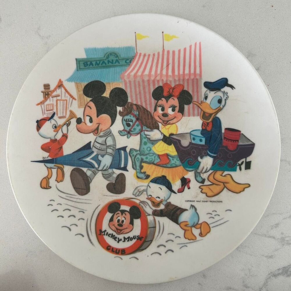 Vintage Mickey Mouse Club Dinner Plate